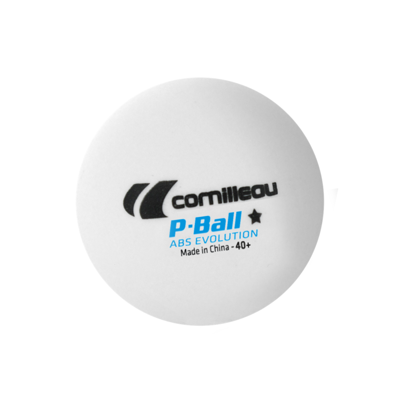 Boîte de 72 balles Cornilleau P-Balls ABS Evolution 1* (blanche)