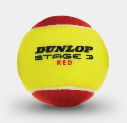 Set van 12 tennisballen DUNLOP Stage 3