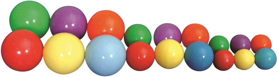 Set van 6 gekleurde multifunctionele ballen