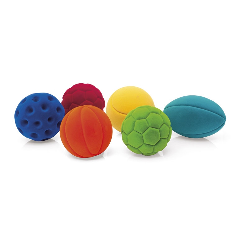 Lot de 6 balles de sport Rubbabu