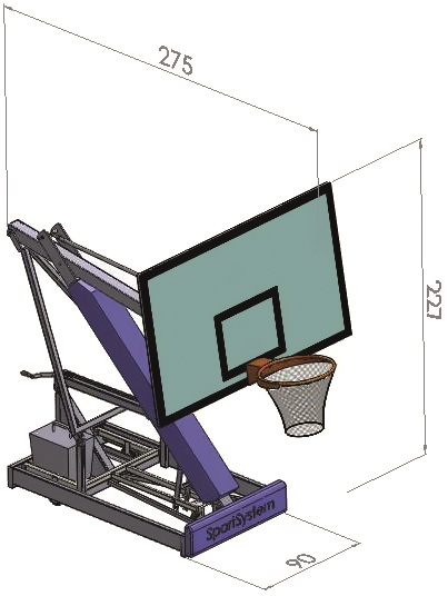 Tour mobile de basket-ball déport 125cm