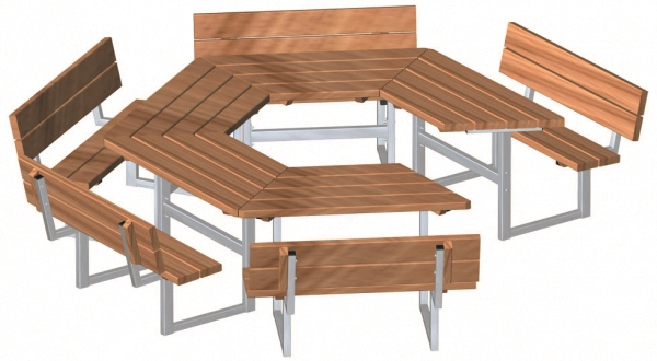 Table et bancs pour école