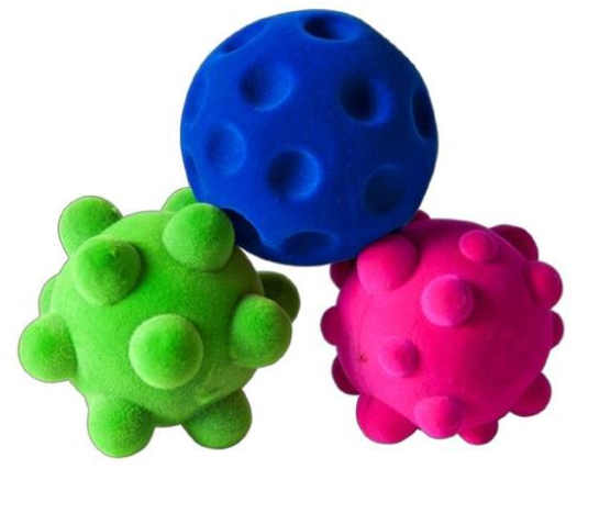 Lot de 3 mini balles sensorielles Rubbabu