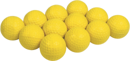 12 rubberen golfballen