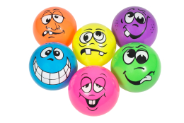 Set van 6 ballen met gezichtsafbeelding