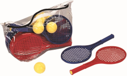 Set van 12 mini-tennisrackets en 12 ballen