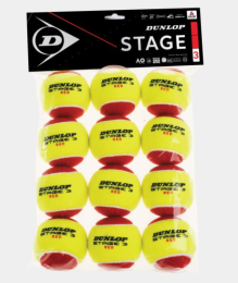 Lot de 12 balles de tennis DUNLOP Stage 3