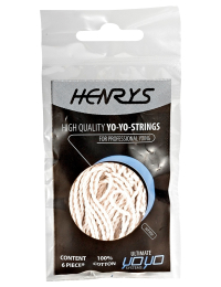 Paquet de 6 ficelles de rechange Henrys pour yo-yo - blanc