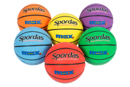 Lot de 6 ballons de basket Spordas Max couleur