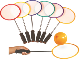 Set van 6 ini-badminton racketten & ballonnen